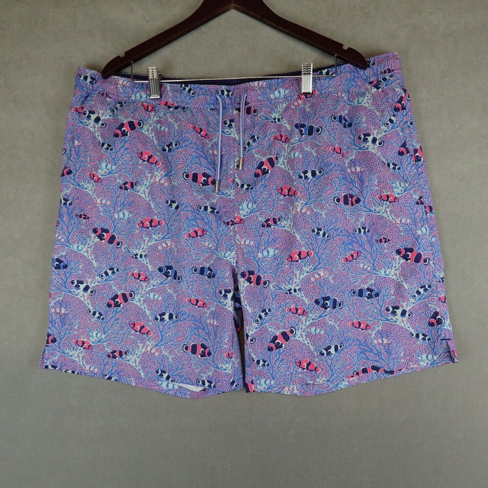 Peter Millar Swim Trunks Mens XXL Seaside Reef Coral Clownfish Shorts